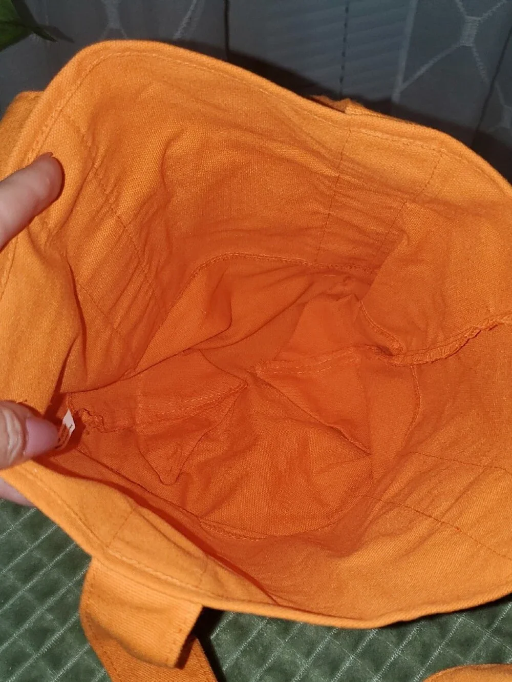 Trader Joe's Kids Orange Canvas Tote Bag - Halloween Trick-or-Treat